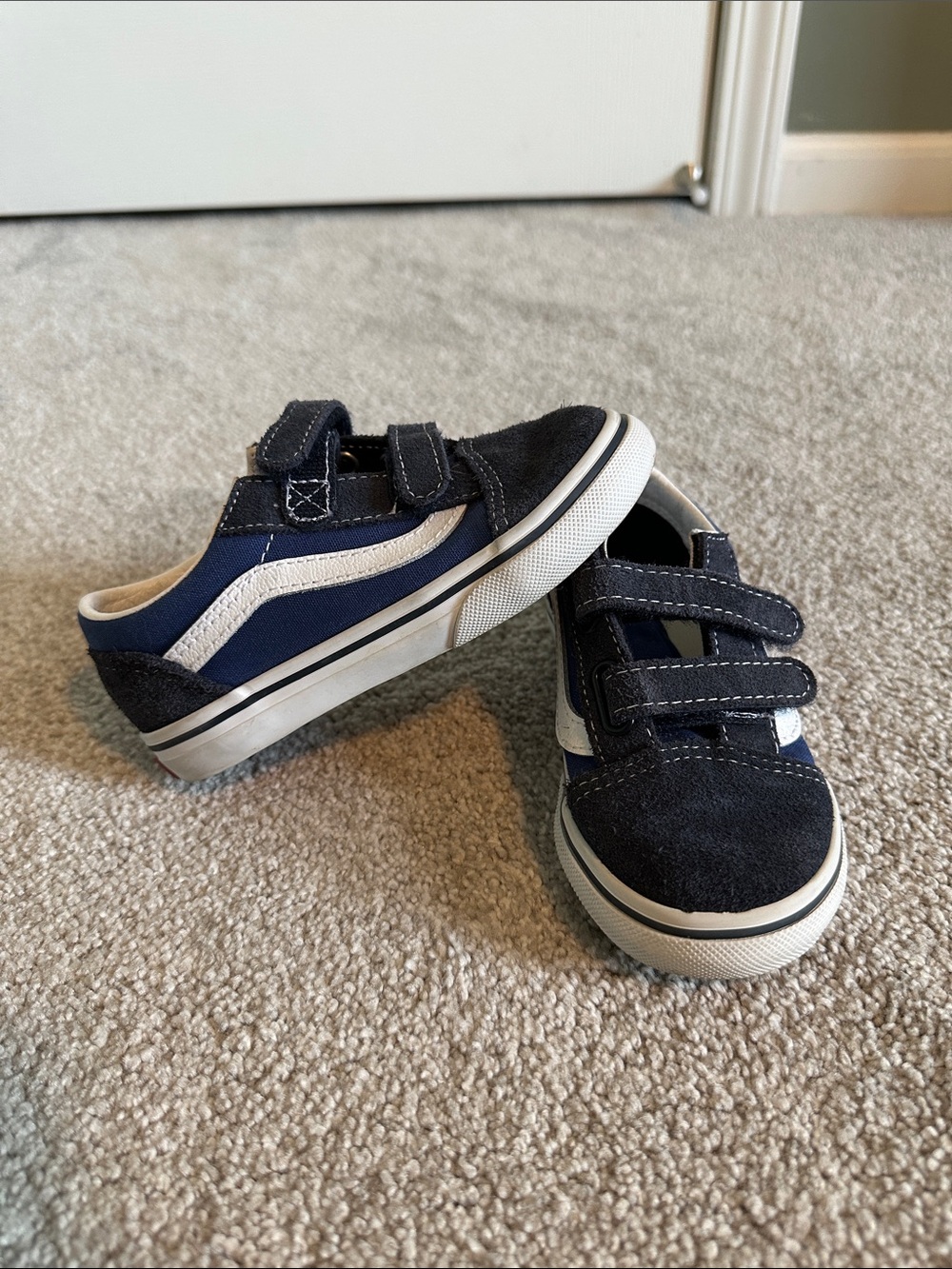 Vans Toddler Navy Velcro Skate Sneakers